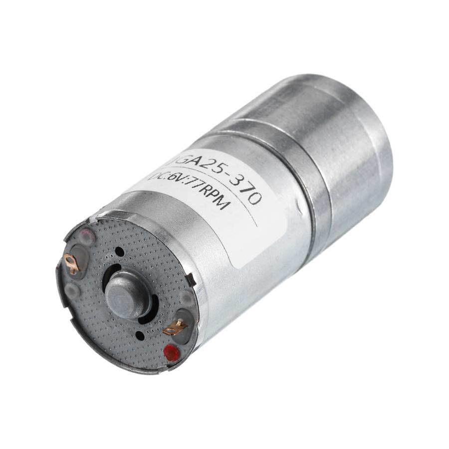 uxcell マイクロ減速機ボックスモーター DC 6V 77RPM ギヤードモーター