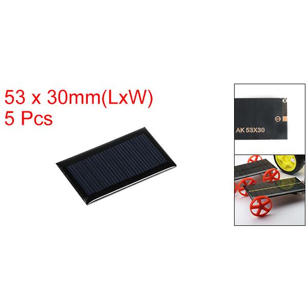 uxcell ミニソーラーパネルセル 5V 45mA 0.225W 53 mmx30 mm DIY電力