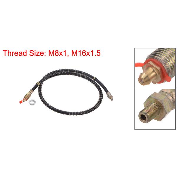 uxcell グリスホース 柔軟 拡大 M8x1 mmネジ 1000 mm長さ 固定用 六角