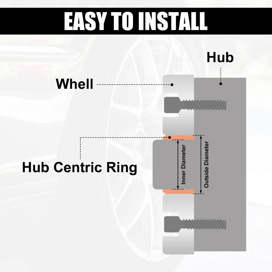 uxcell 車ハブ中心リング ホイールボアセンタースペーサー アルミニウム合金 外径106mm - 内径93.1mm 4個｜soten｜04