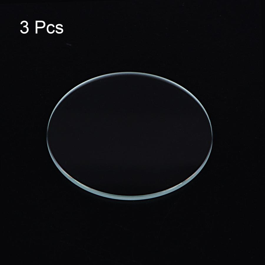 uxcell ARコーティング時計レンズ ラウンドフラットミネラルウォッチ クリスタルガラス 39.5 mm x 1.5 mm 3個入り｜soten｜04