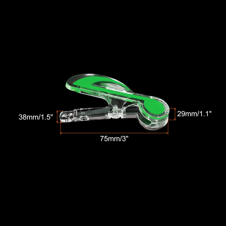 uxcell 音符クリップ プラスチック しおりひな形 楽譜用 本の付属品 ふえクリップ グリーン 5個｜soten｜03