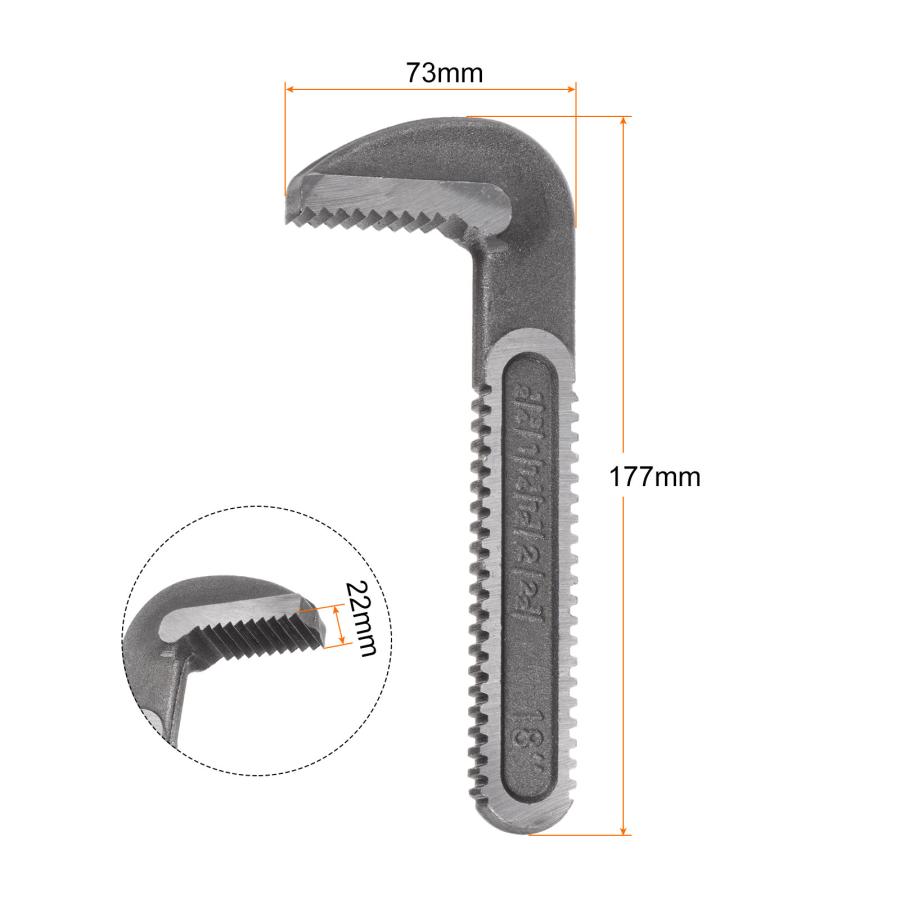 uxcell パイプレンチフックジョー 120cm 配管 レンチの交換 Jaws 高炭素鋼｜soten｜03