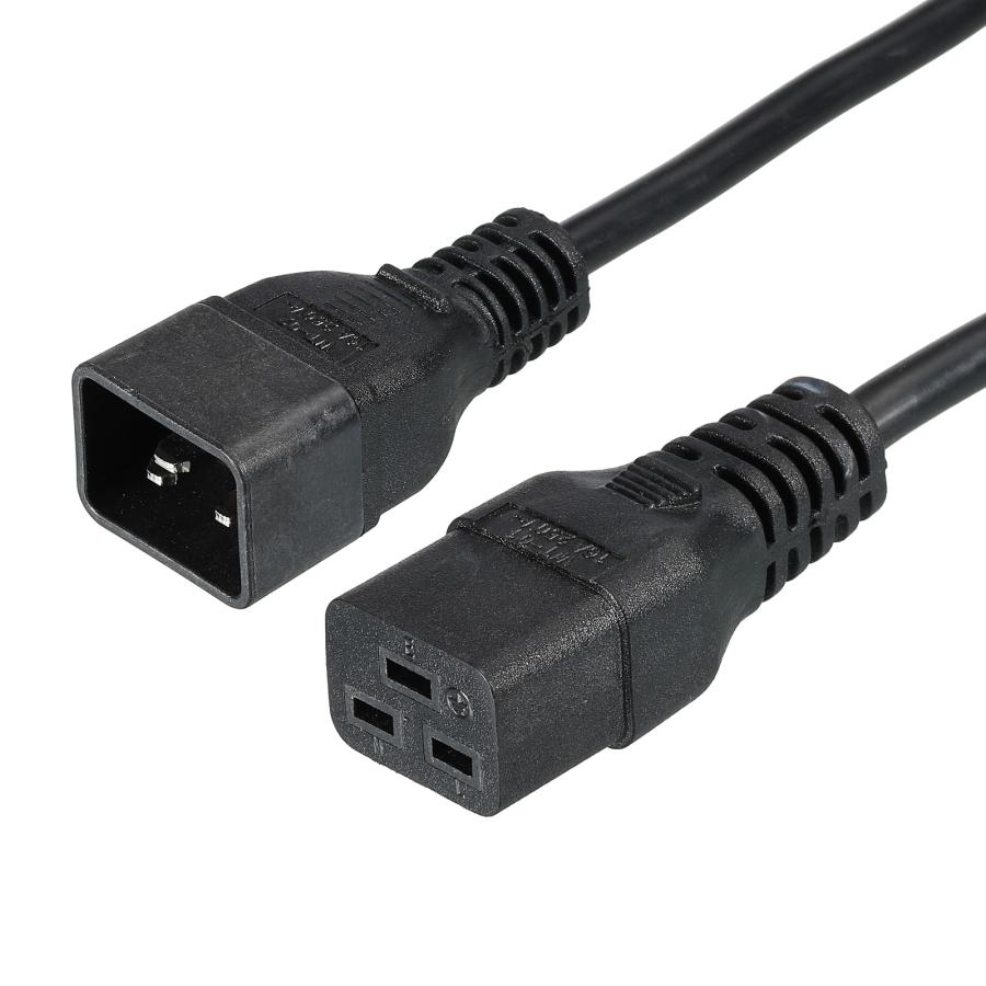 PATIKIL AC 電源コード 3プロング C20 オス‐C19 メス 0.5M 250V 10A