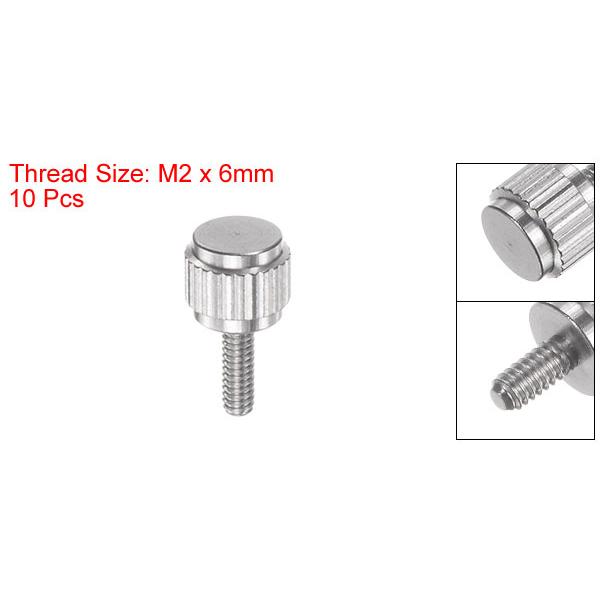 uxcell 丸平頭 ローレット つまみ M2x6mm ハンドクランプねじ ネジ ノブボルト バーニヤキャリパー用 10個｜soten｜02