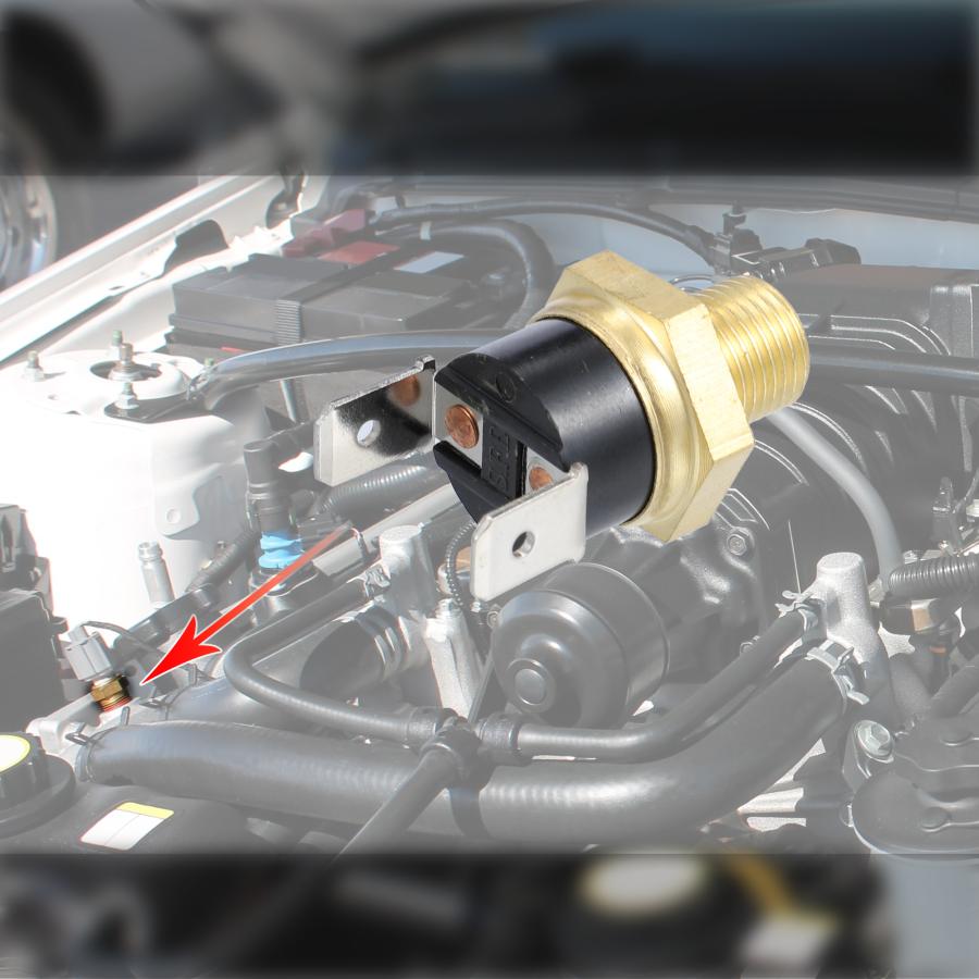 uxcell 自動車ラジエーターエンジン冷却ファン 温度サーモセンサースイッチ ユニバーサル 3 mmNPT 140度オン 125度オフ｜soten｜03
