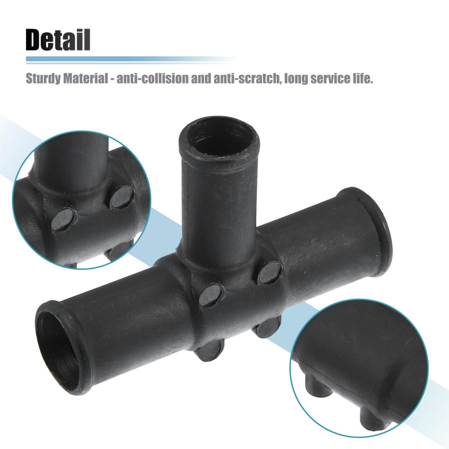 uxcell コネクタヒーターホース Tパイプ Toyotaに対応 LX450 LX470 Land Cruiser対応 プラスチックブラック