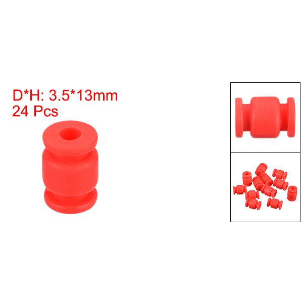 uxcell 防振 衝撃吸収ダンピング ゴム球 RC クワッドコプター用 FPV ジンバル カメラマウント M3.5x13mm (レッド/24個入り)｜soten｜02