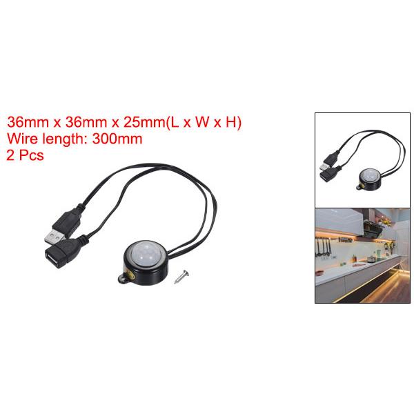 uxcell PIRモーション起動センサースイッチ DC 5V-24V 5A USB