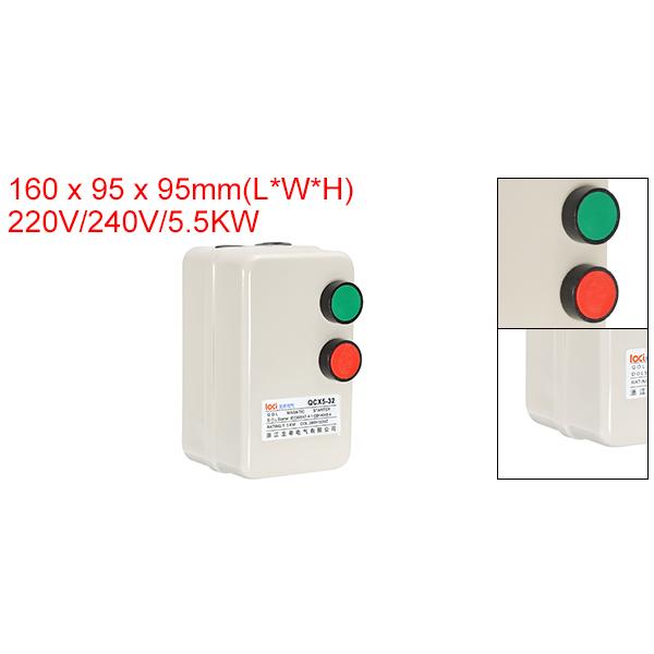 三相モーター スイッチ付き PATIKIL 磁気電動モータースターター 220V/240V 5.5KW 7.5HP 三相 単相