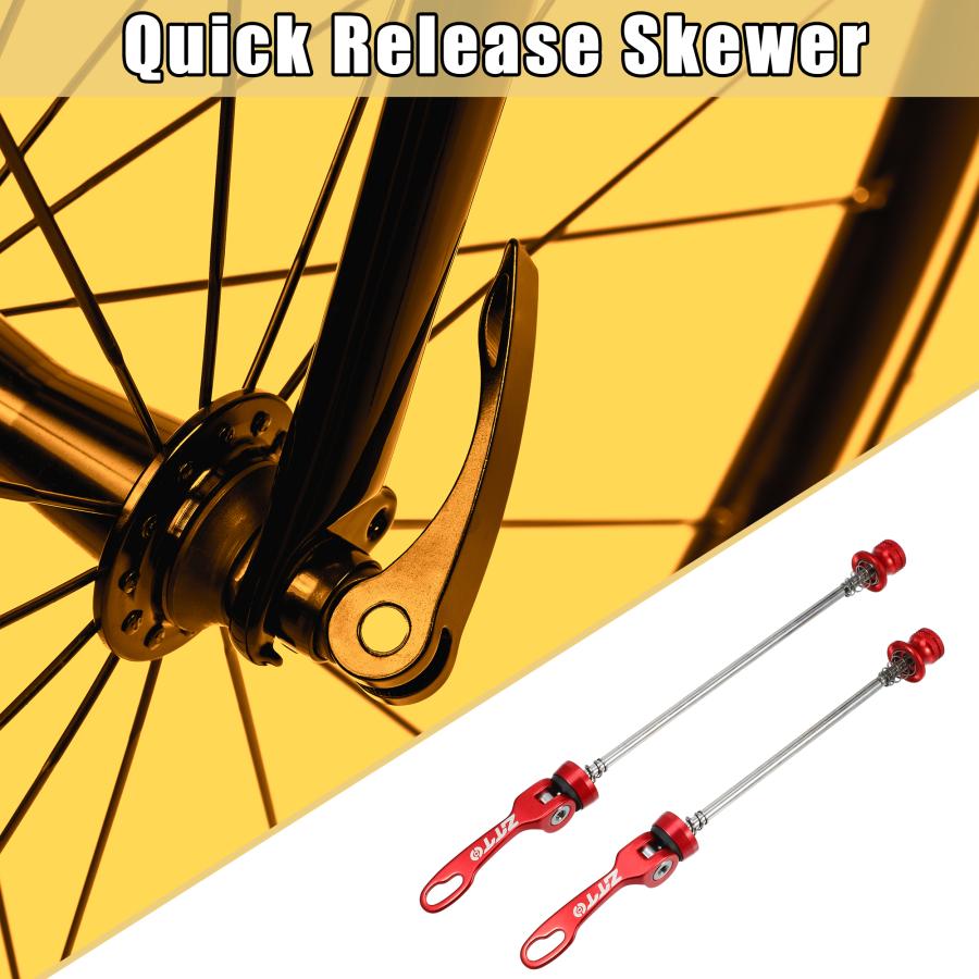 uxcell 自転車車軸スキュワーレバー 自転車車軸 ホイールハブ フロント