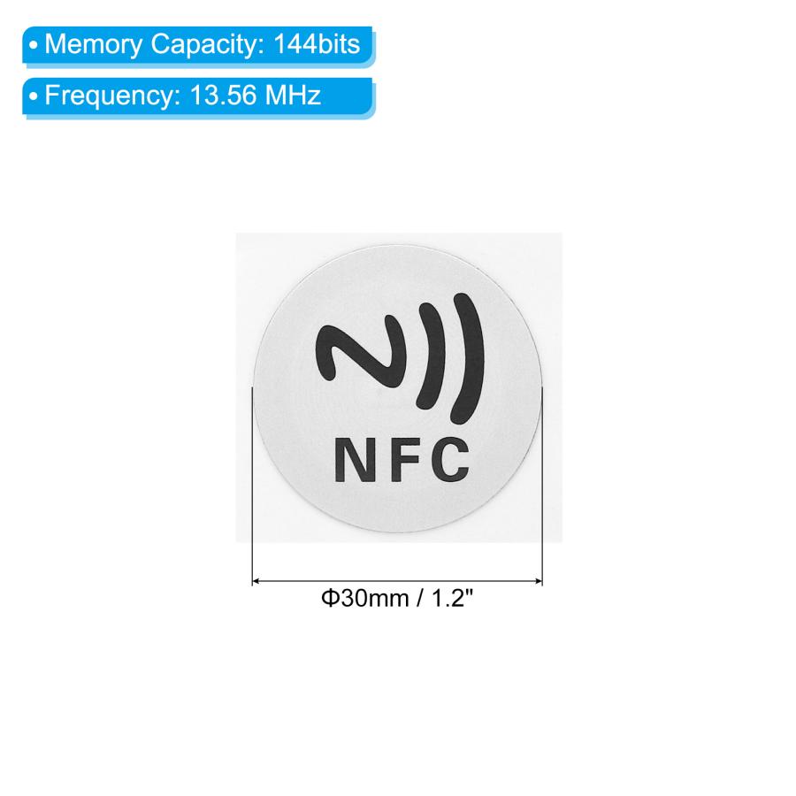 PATIKIL NFCステッカー 20個 NFC213 タグステッカー 144バイト ブランク 円形 30mm直径 NFCタグ 電話 ホワイト｜soten｜03