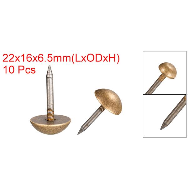 uxcell 室内装飾用鋲 16mm 真鍮 家具鋲 ネイル装飾 画鋲 プッシュピン