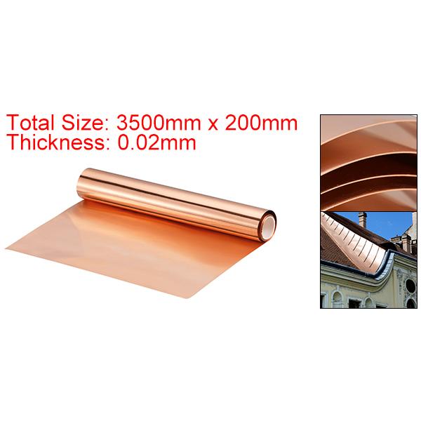 uxcell 銅シートロール 3500mmx200mmx0.02mm 99.9%純 銅条 銅 