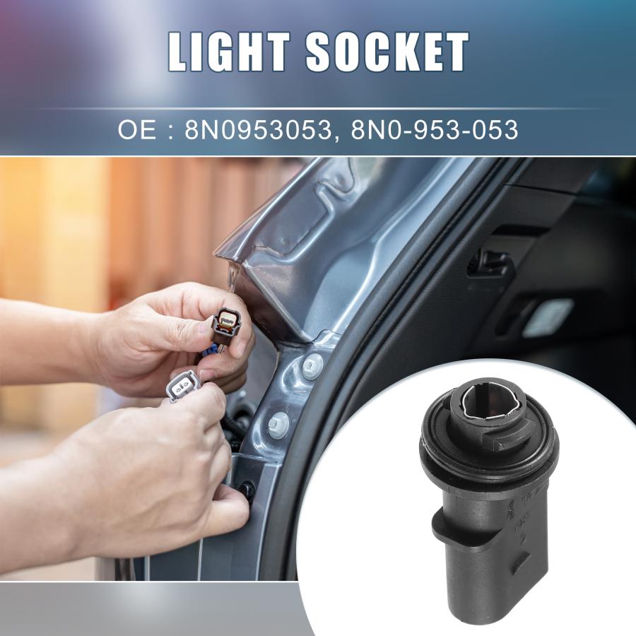 A ABSOPRO フロントインジケーターウィンカーライト ランプバルブホルダー 8N0953053 プラスチック ブラック