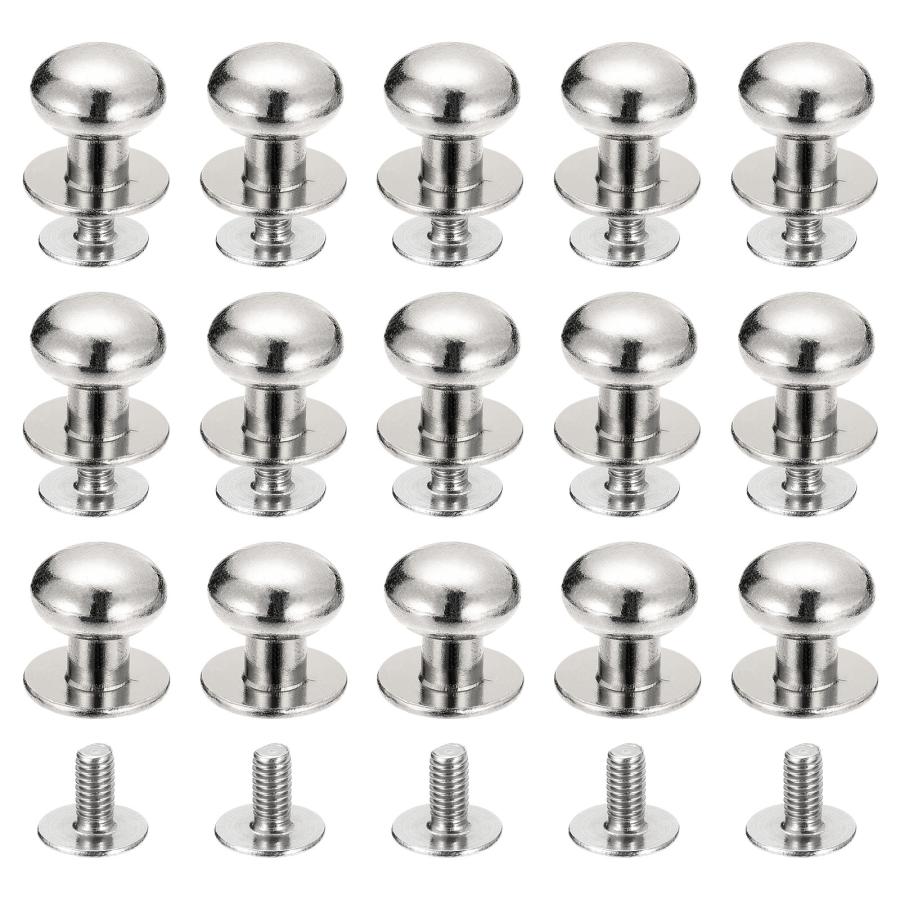 uxcell スタッドリベットネジバック ボールヘッド 10mm 丸頭 ボタン