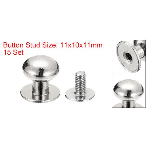 uxcell スタッドリベットネジバック ボールヘッド 10mm 丸頭 ボタン