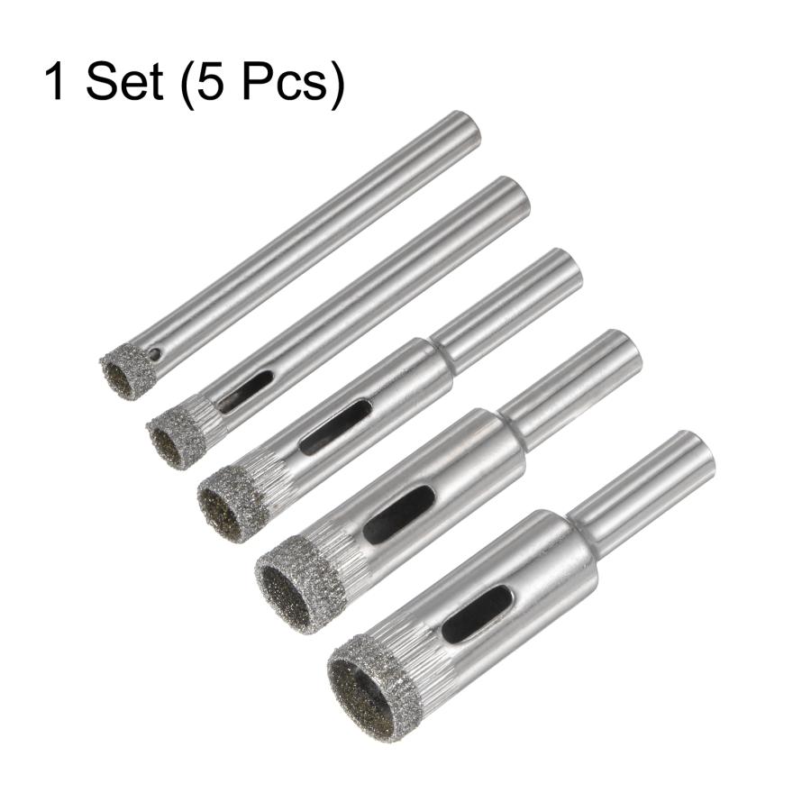 uxcell ダイヤモンドドリルビットセット 5mm-12mm 中空ドリルビット