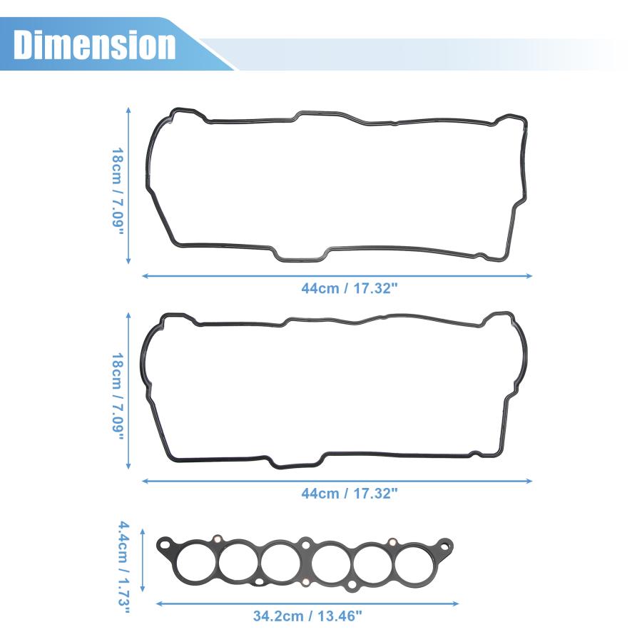 Intake Manifold Gasket Set – 2-Pack For Toyota 4Runner Tacoma Tundra 3.4L OEM