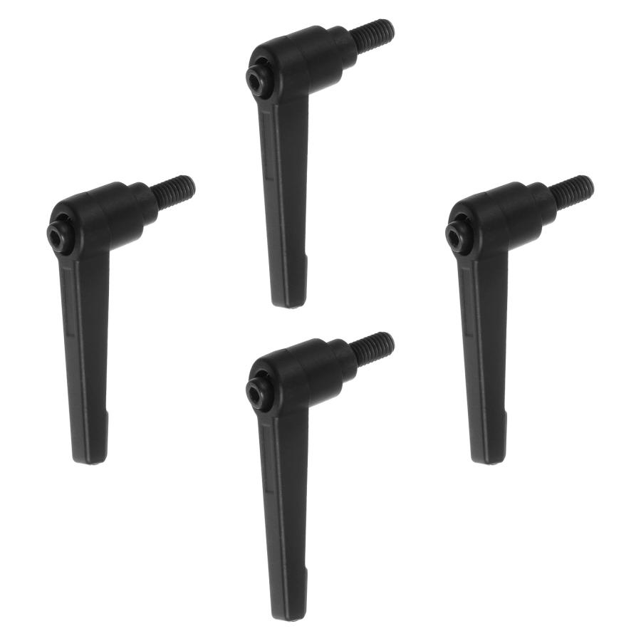 uxcell 調整可能なクランプレバーハンドル M6x12mm オスネジ ネジ付き