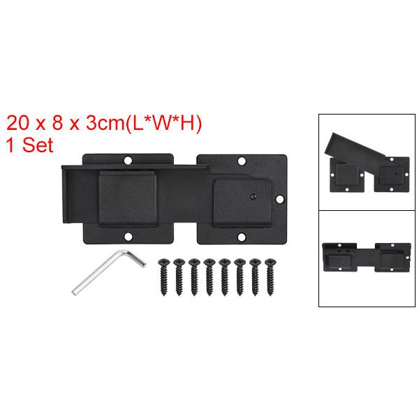 uxcell フリップゲートラッチロック 南京錠穴付き 4mm 調節可能 スライドスイングオープンドア 二重ゲート 20cm ブラック｜soten｜02