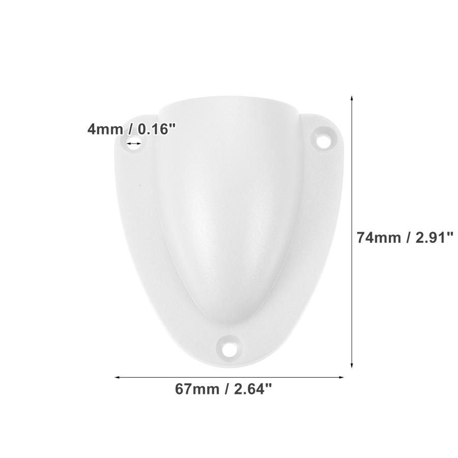 xAUTOHAUx マリンボートワイヤーカバー トランスデューサワイヤケーブルカバー ホワイト 74x67x26mm 1ペア｜soten｜04