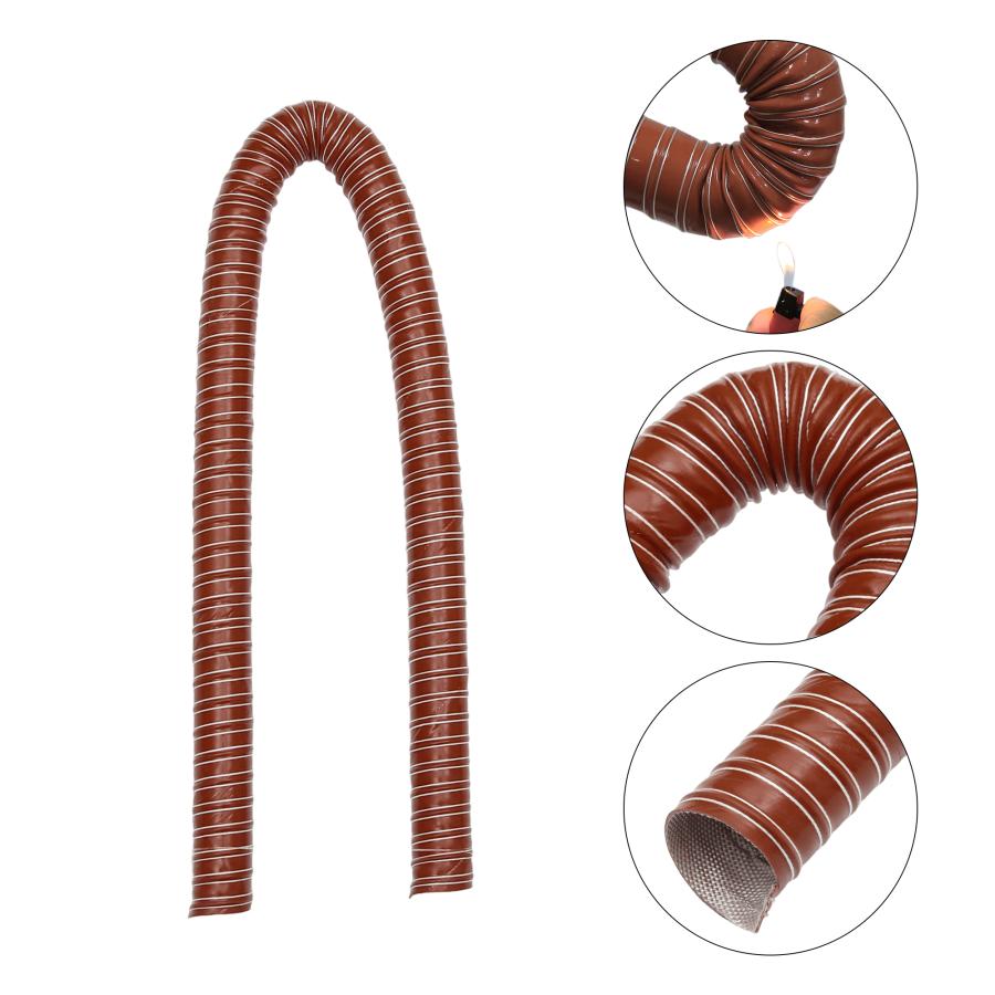 xAUTOHAUx 3.28ft 1-26" フレキシブルシリコンエアダクトホース ホットコールド車のエンジン吸気ブレーキ用 レッド : ソウ ...