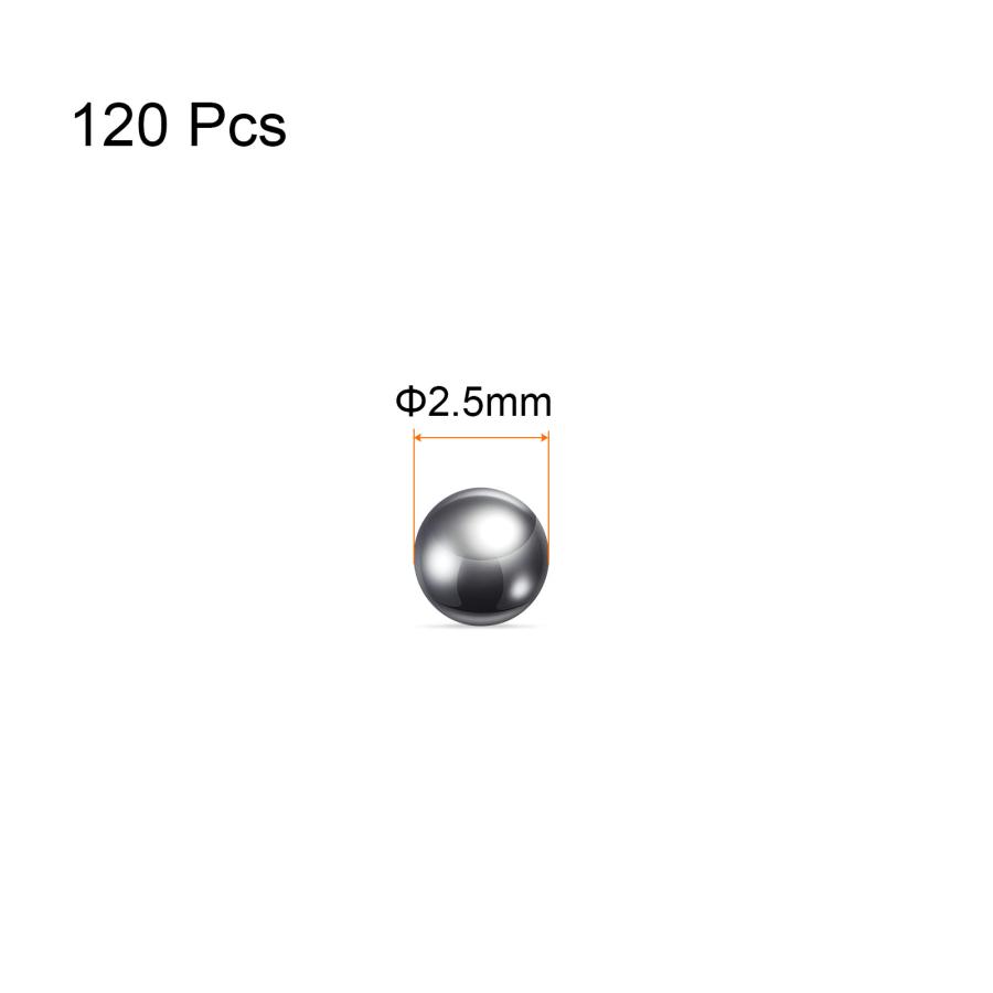 uxcell プレシジョンボール 2.5mm直径 440℃ ステンレススチール G25 ベアリング用 120個入り｜soten｜03