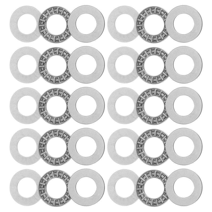 uxcell AXK1528 スラストニードルローラーベアリングとワッシャー 15mm