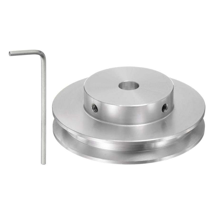 uxcell 単溝プーリー アルミニウム合金 六角レンチ付き ボール盤用 6mm
