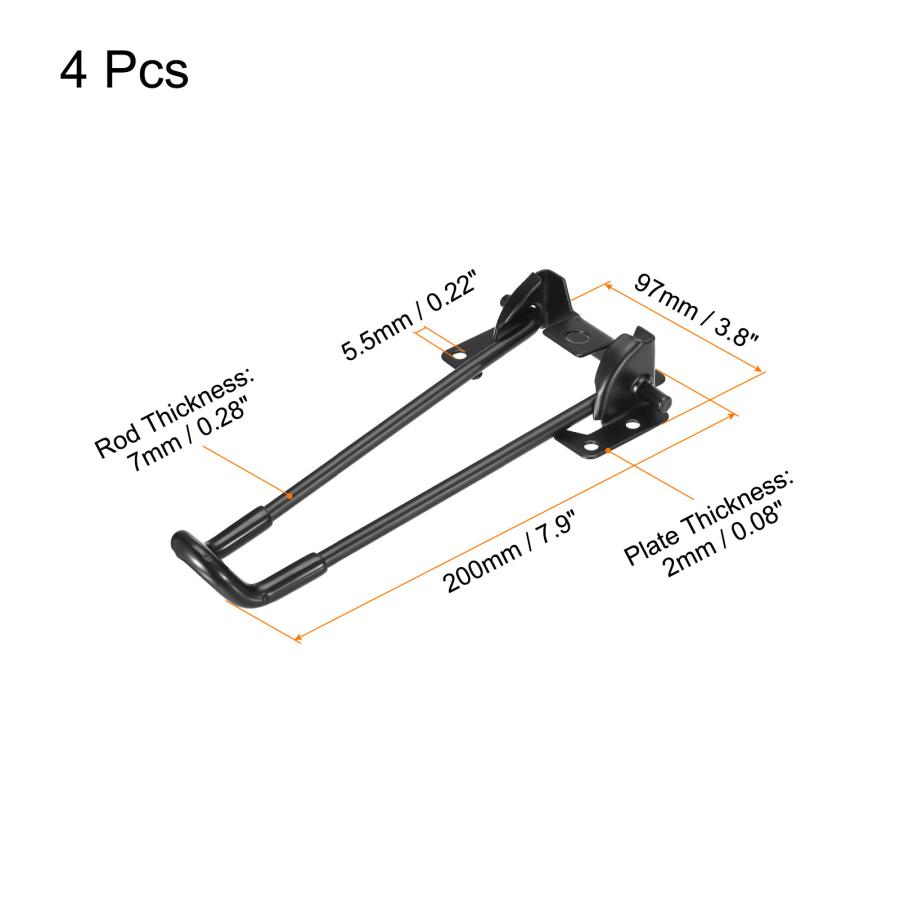 uxcell 折りたたみテーブル脚 4本セット 20cm（7.9