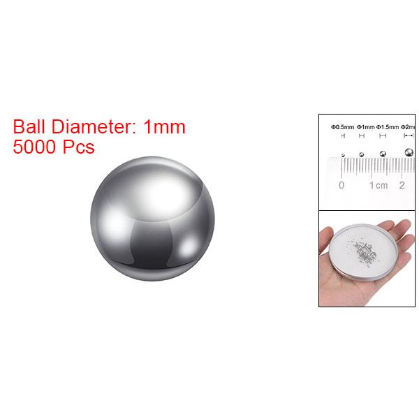 uxcell ベアリングボール 1mm 304ステンレス鋼 G100 精密ボール 5000個