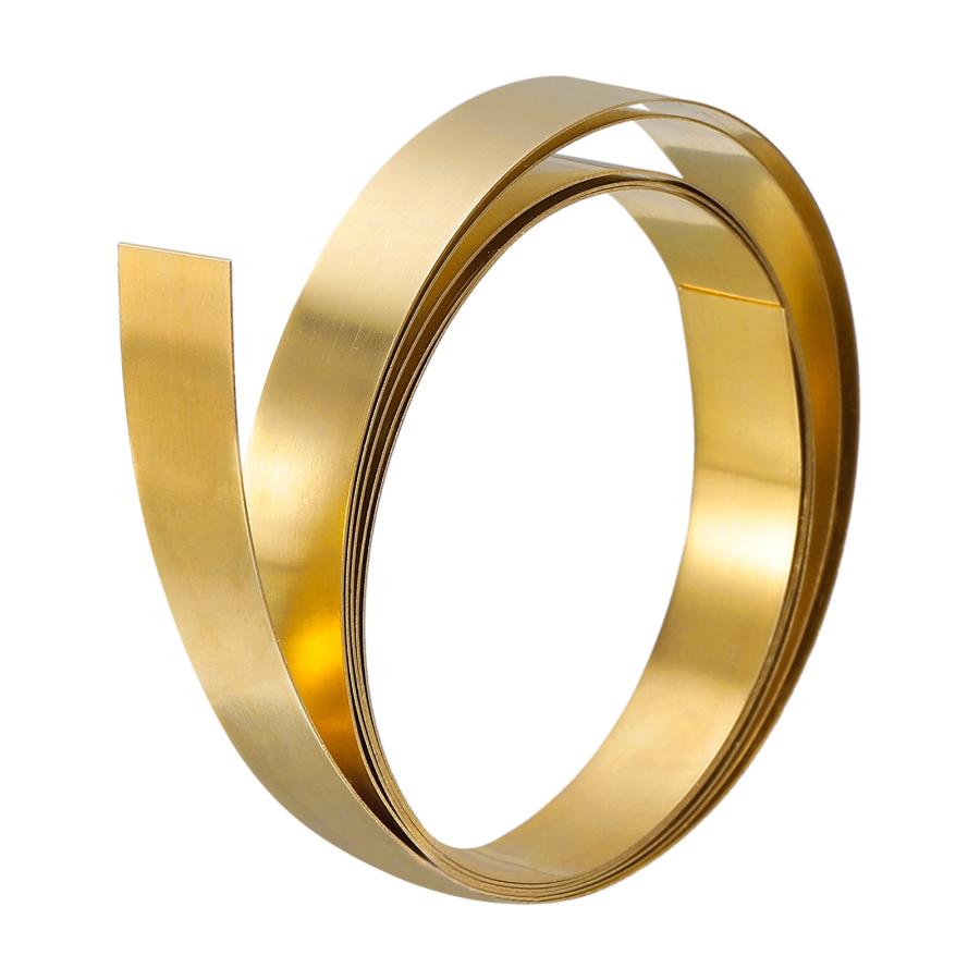 uxcell 真鍮シートロール 1個 1000mmx10mmx0.1mm H62 金属箔プレート