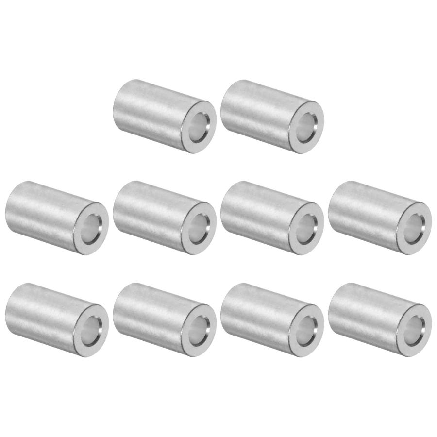 uxcell 10個 アルミスペーサー 内径5mm 外径10mm 長さ20mm M5ネジ