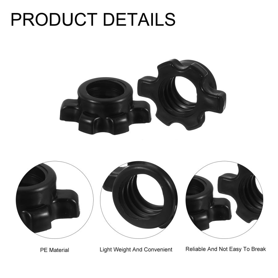 uxcell ダンベルバーナットバーベルネジ スピンロックカラーネジ 六角
