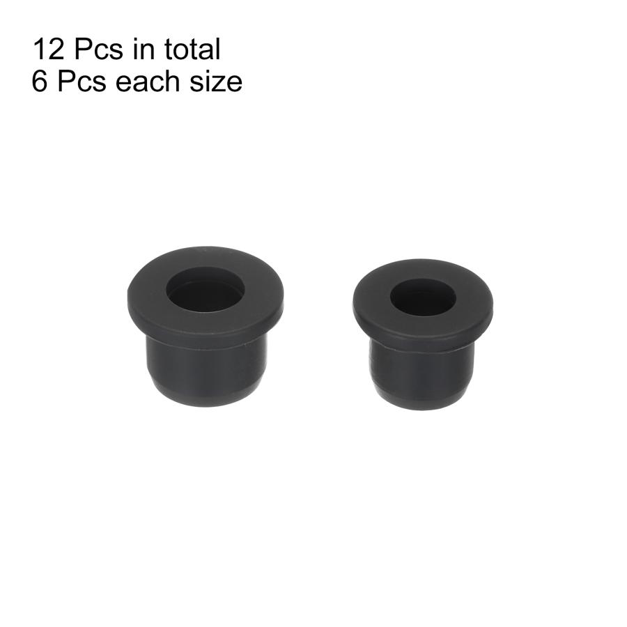 uxcell T字型ゴムグロメットマウント 直径14mm/12mm 内径9mm/7.5mm