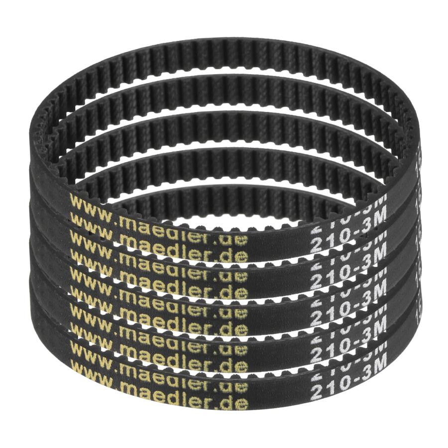 uxcell 5個セット H TD-3m ゴムタイミングベルト 70歯 ピッチ長210mmx