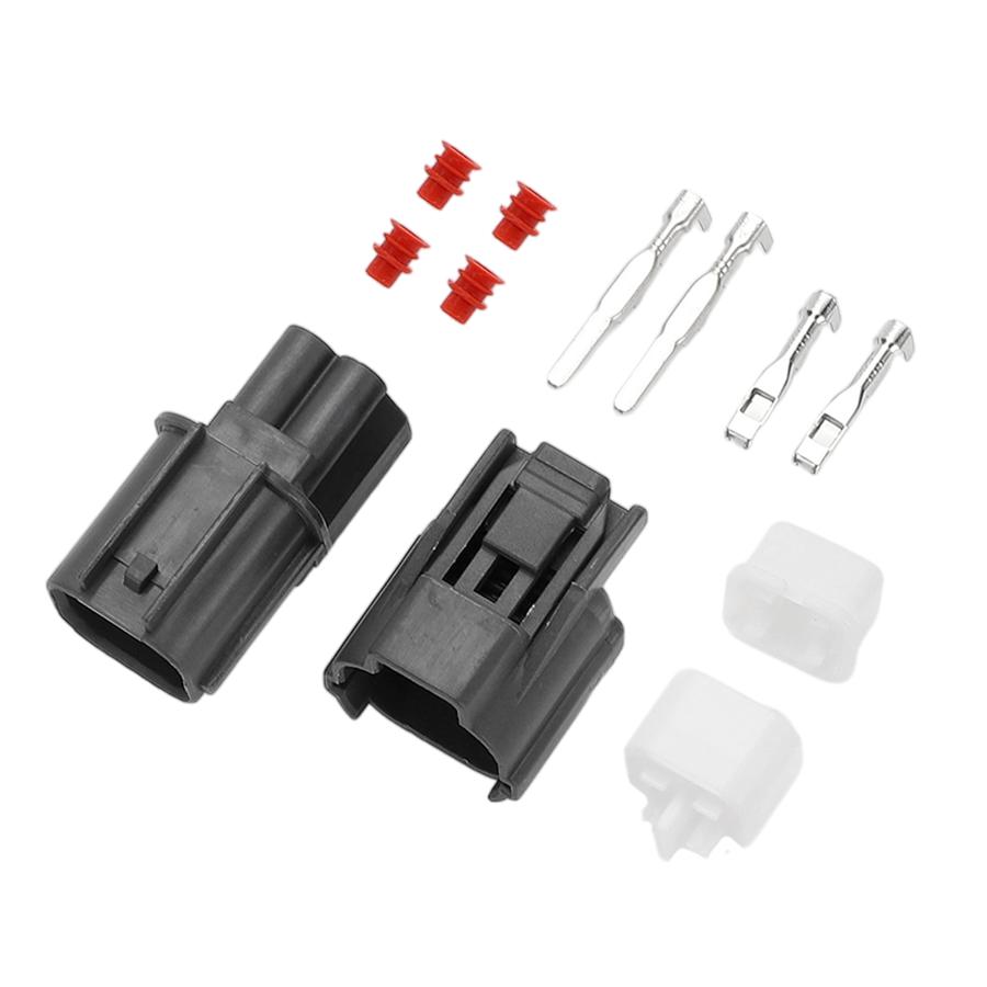 INFINAUTO 2ピンホーン防水コネクタプラグ 2mmシリーズメスオス