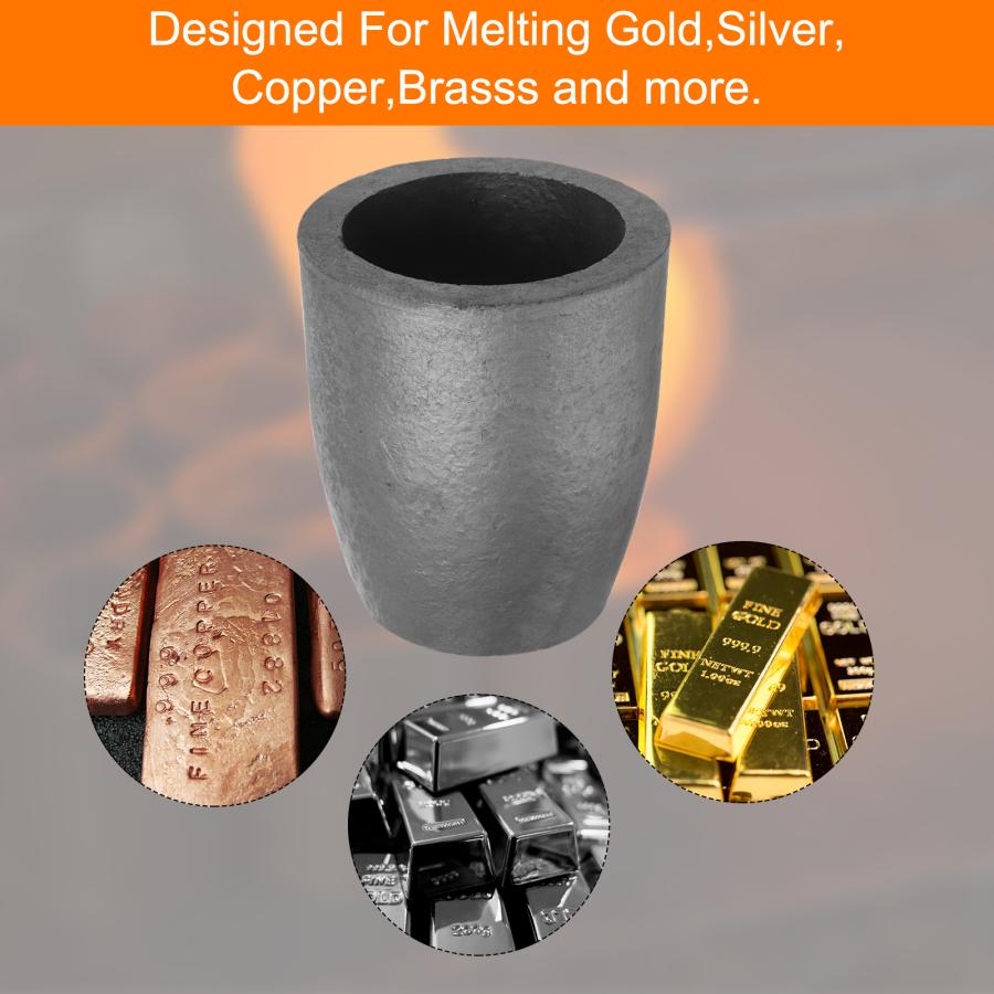 uxcell グラファイトるつぼ るつぼ銅鋳造カップ 金属溶解インゴット 金