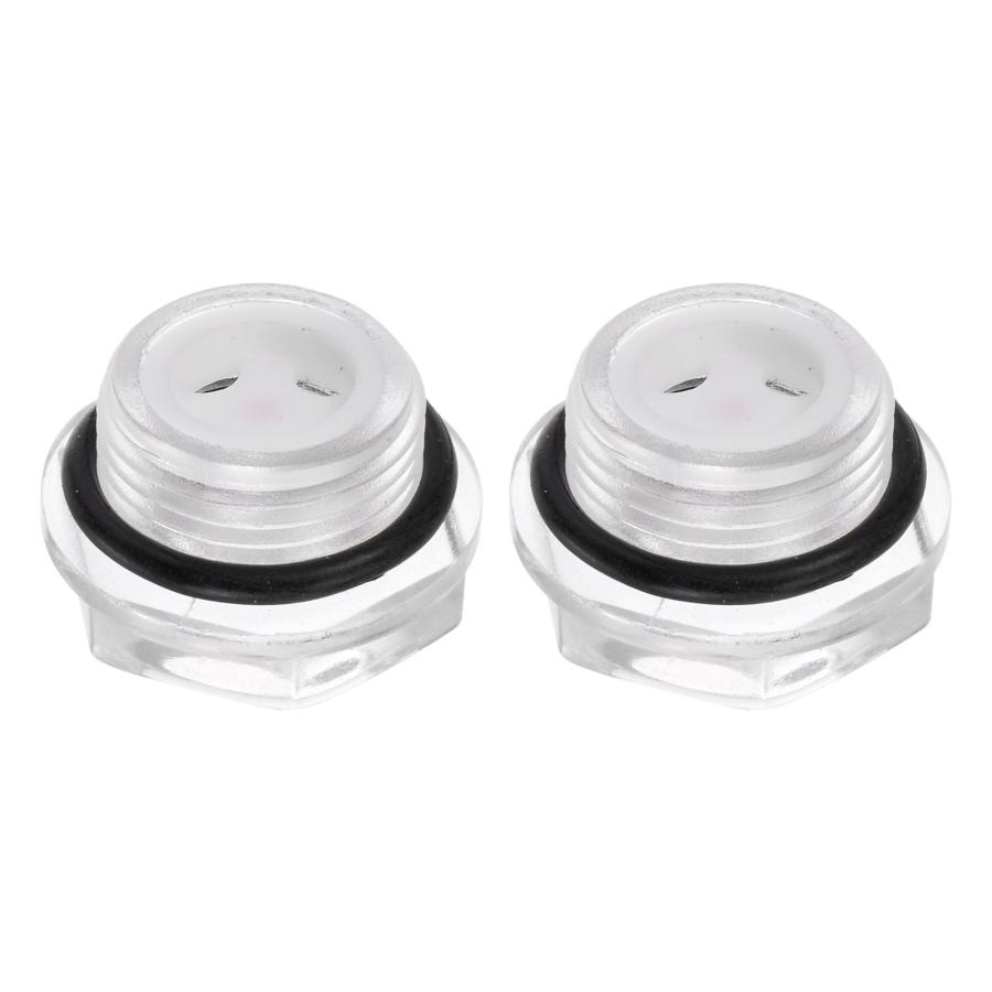 uxcell 2個 エアコンプレッサーオイルサイトガラスM20 x 1.5mm
