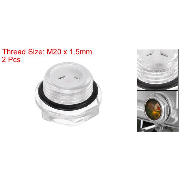 uxcell 2個 エアコンプレッサーオイルサイトガラスM20 x 1.5mm