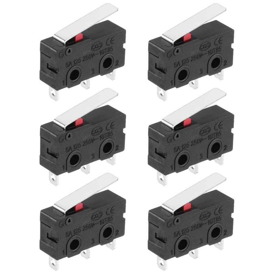 uxcell 6個KW11-3Z-B 1NO+1NC マイクロリミットスイッチ 5A 125/250VAC