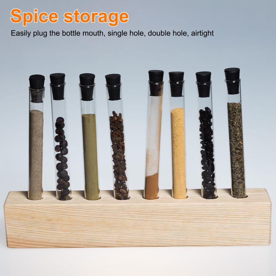 uxcell 1穴ゴム栓 テーパー ラボシールチューブ ストッパープラグ 試験