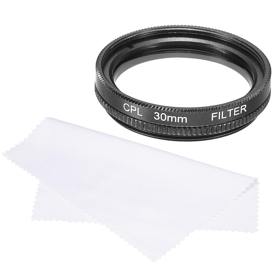 uxcell 30mm 円偏光フィルター 両面マルチレイヤーコーティング偏光