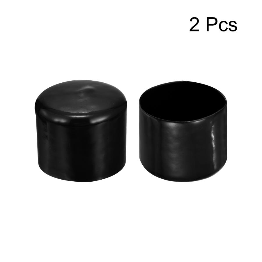 uxcell 2個 ゴム製エンドキャップ 53mm(2 1/16