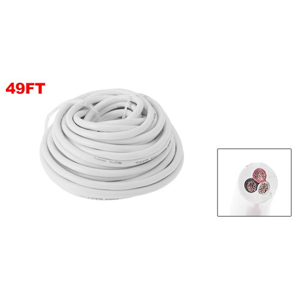 HEROFFIX 電気アース線 自動車用電源線 18 M ホワイト TC 1本 12AWG 3