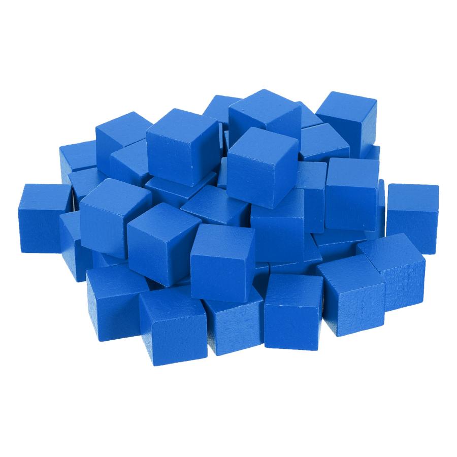 uxcell クラフト用50個の木製ブロック 1