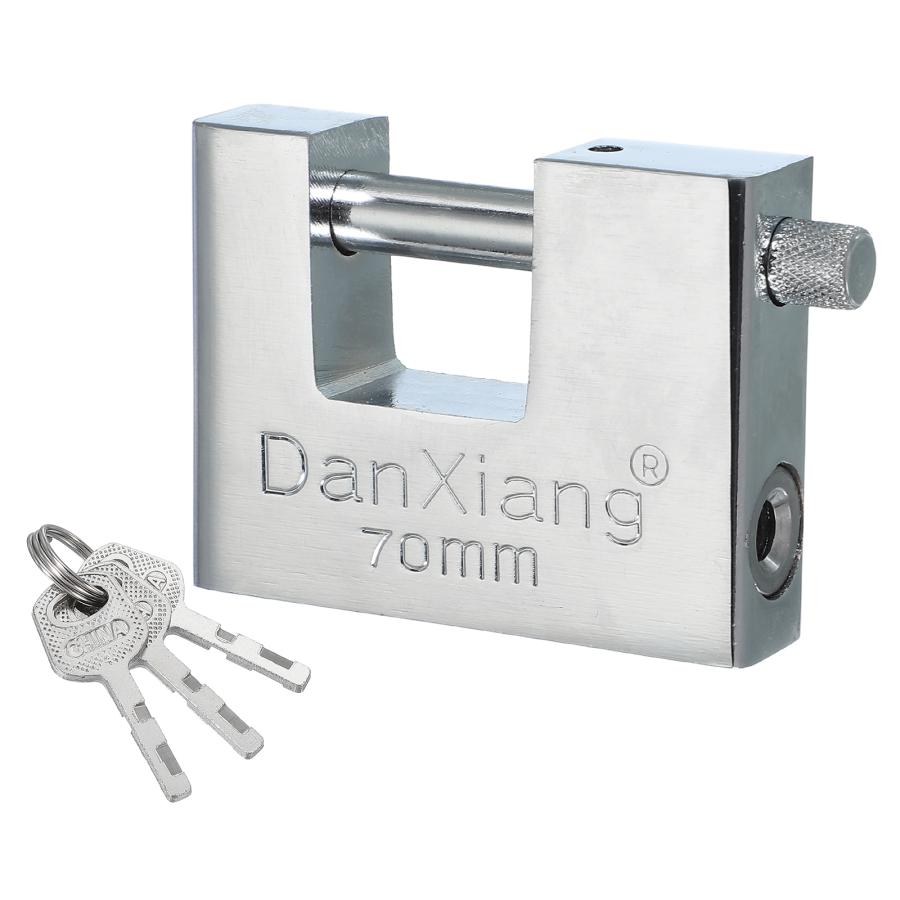 PATIKIL D字型南京錠 70mm(2-3/4インチ)、ステンレス製ハイ