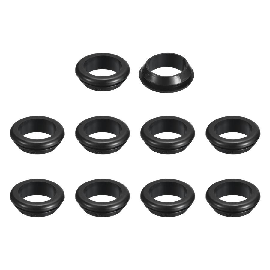 uxcell 18個 ラバーグロメット 内径/23 mm 配線孔キャップ 両面保護