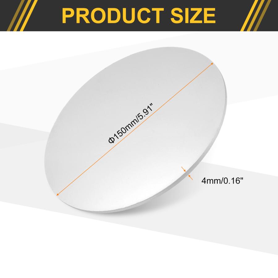 uxcell アルミニウムディスク 直径6インチ（150mm） 厚さ0.16インチ